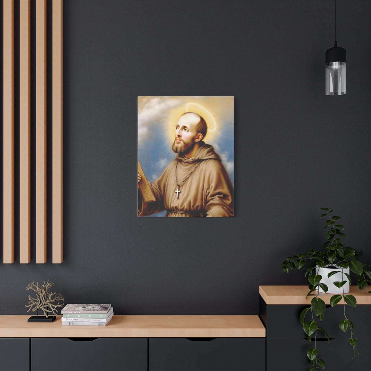 St. Francis de Sales Catholic Canvas Wall Art, Christian Decor