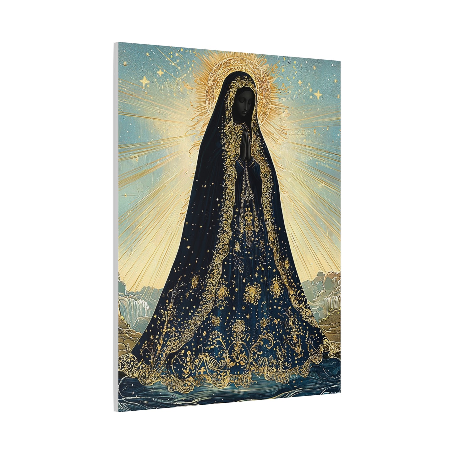 Our Lady Aparecida Canvas Print, Catholic Decor Wall, Gift Religious Christian