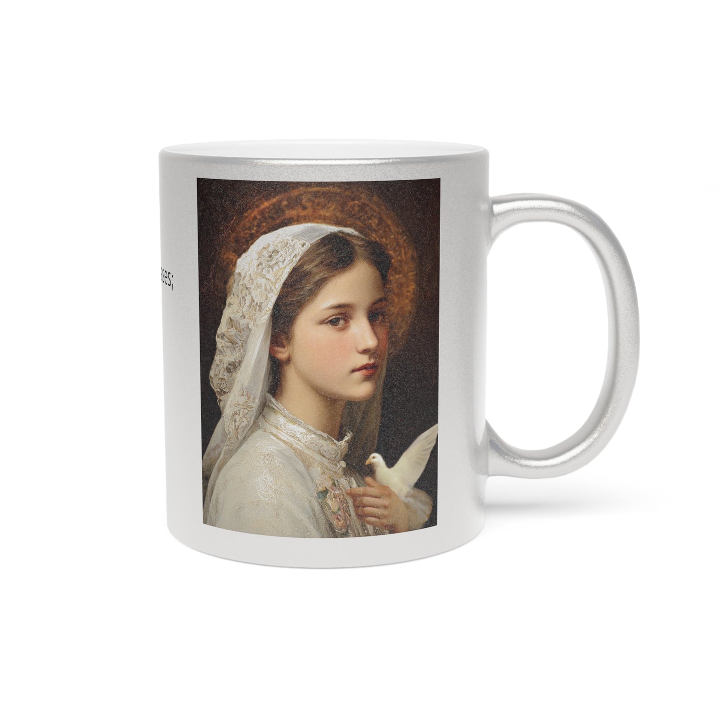 St Maria Goretti with White Veil Mug for Faithful Mornings, Scripture 11oz Mug, Gift for Friends, Religious Decor, Christian Coffee Mug