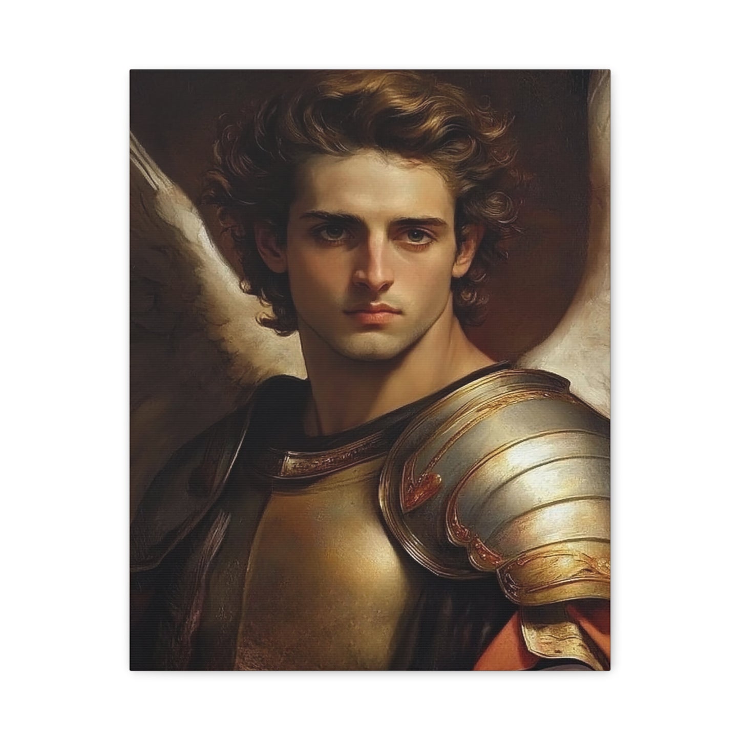 Michael the Archangel Catholic Canvas Wall Art, Christian Decor