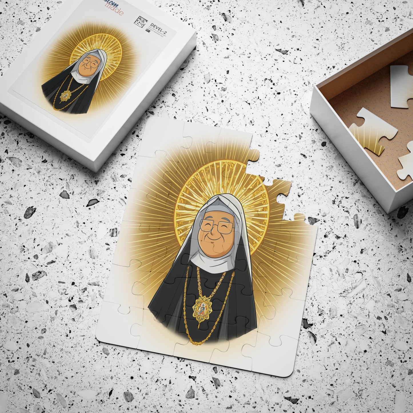 Blessed Mother Angelica Rita Rizzo - 30-Piece Kid Puzzle, Inspirational Bible, Catholic teacher gift, Religious Jigsaw, Catholic kid toy