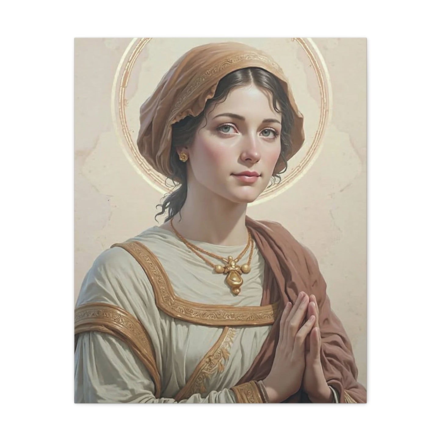 St. Flavia Domitilla Catholic Canvas Wall Art, Christian Decor