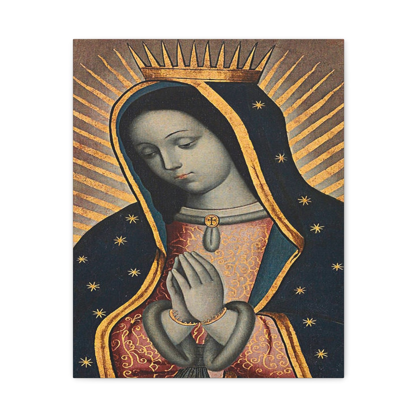 Virgin Of Guadalupe Catholic HQ Print on Canvas Ready To Hang - Virgin Mary Canvas