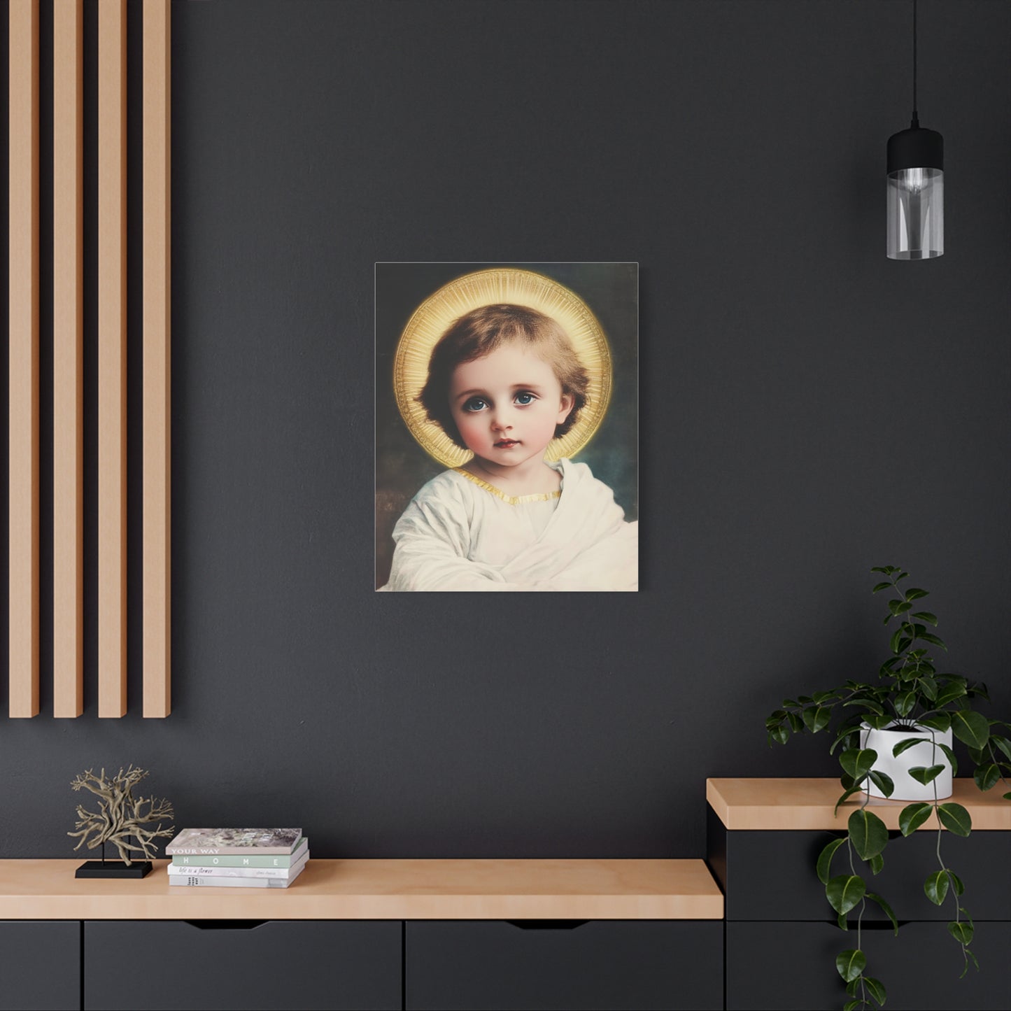 Jesus Child Catholic Canvas Wall Art, Christian Decor