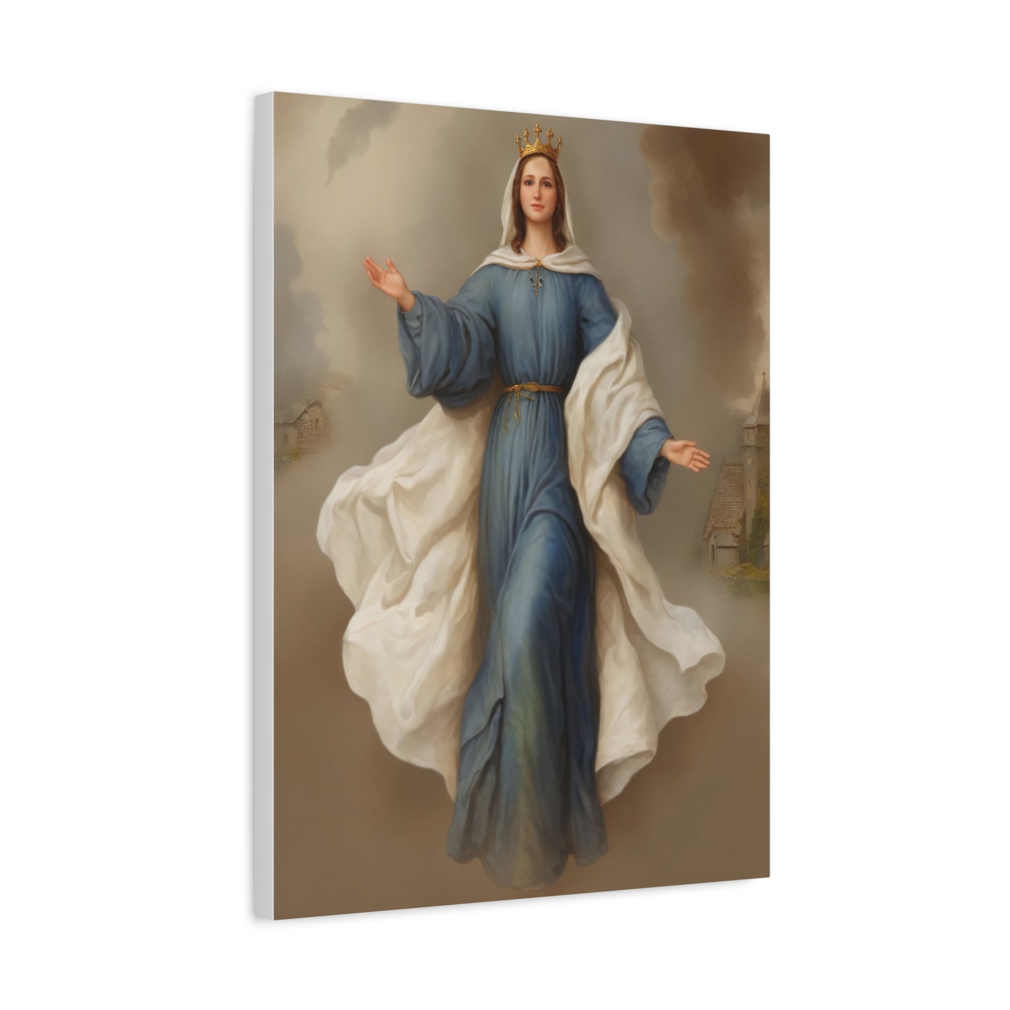 Mother Mary Our Lady of Knock Catholic Canvas Wall Art, Christian Decor