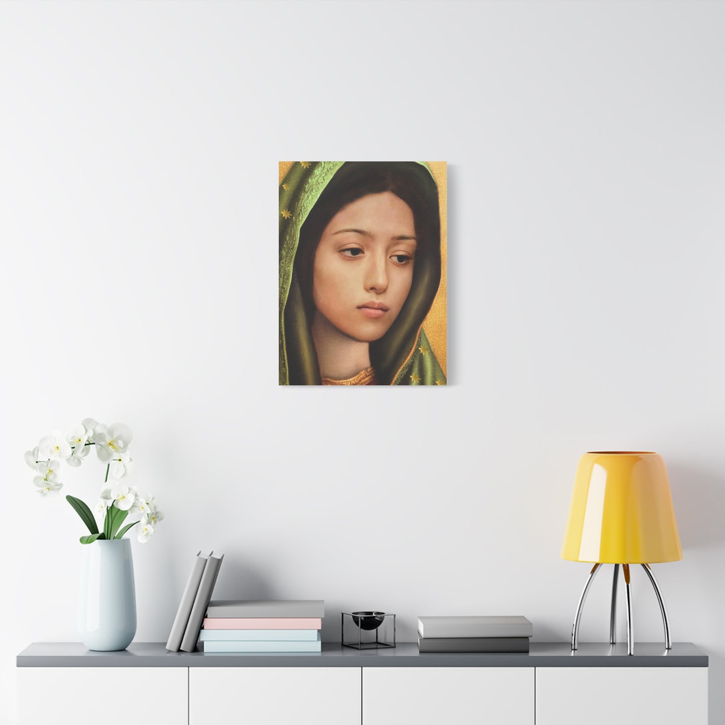 Our Lady of Guadalupe Mary Catholic Canvas Wall Art, Christian Decor