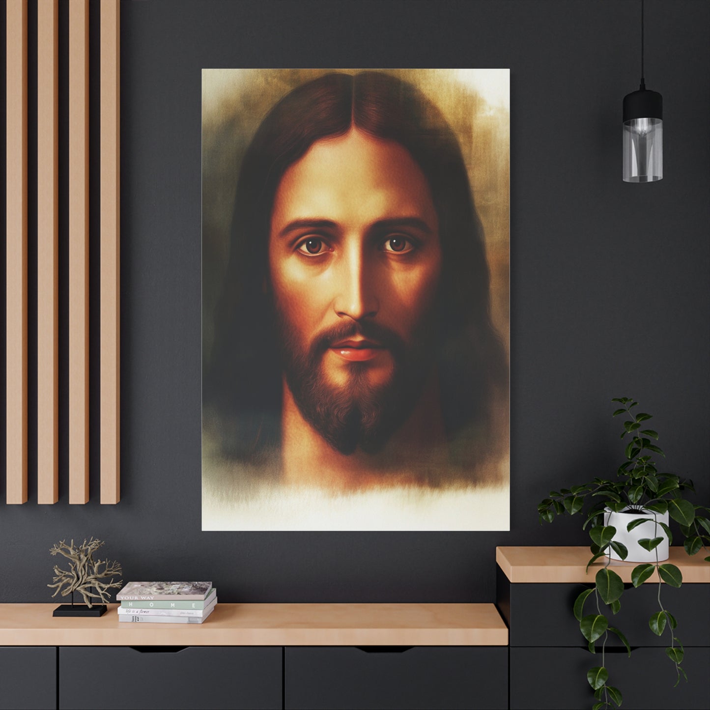 Jesus Holy Face Catholic Canvas Wall Art, Christian Decor