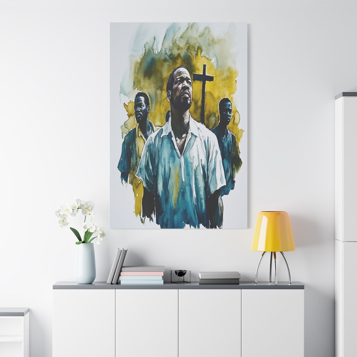 St. Charles Lwanga and Companions Catholic Canvas Wall Art, Christian Decor