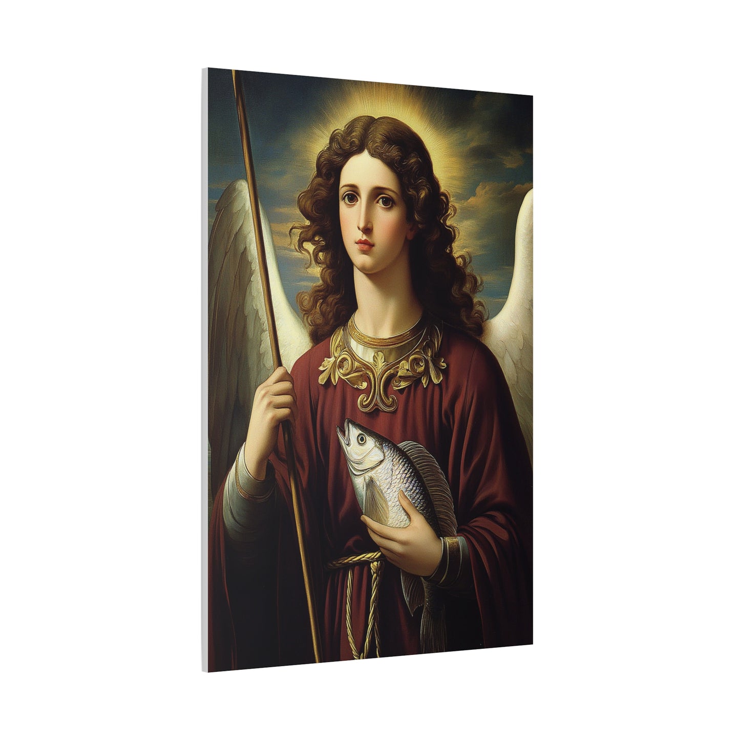 Ready To Hang - St. Rapahel the Archangel Catholic Canvas Wall Art, Christian Decor