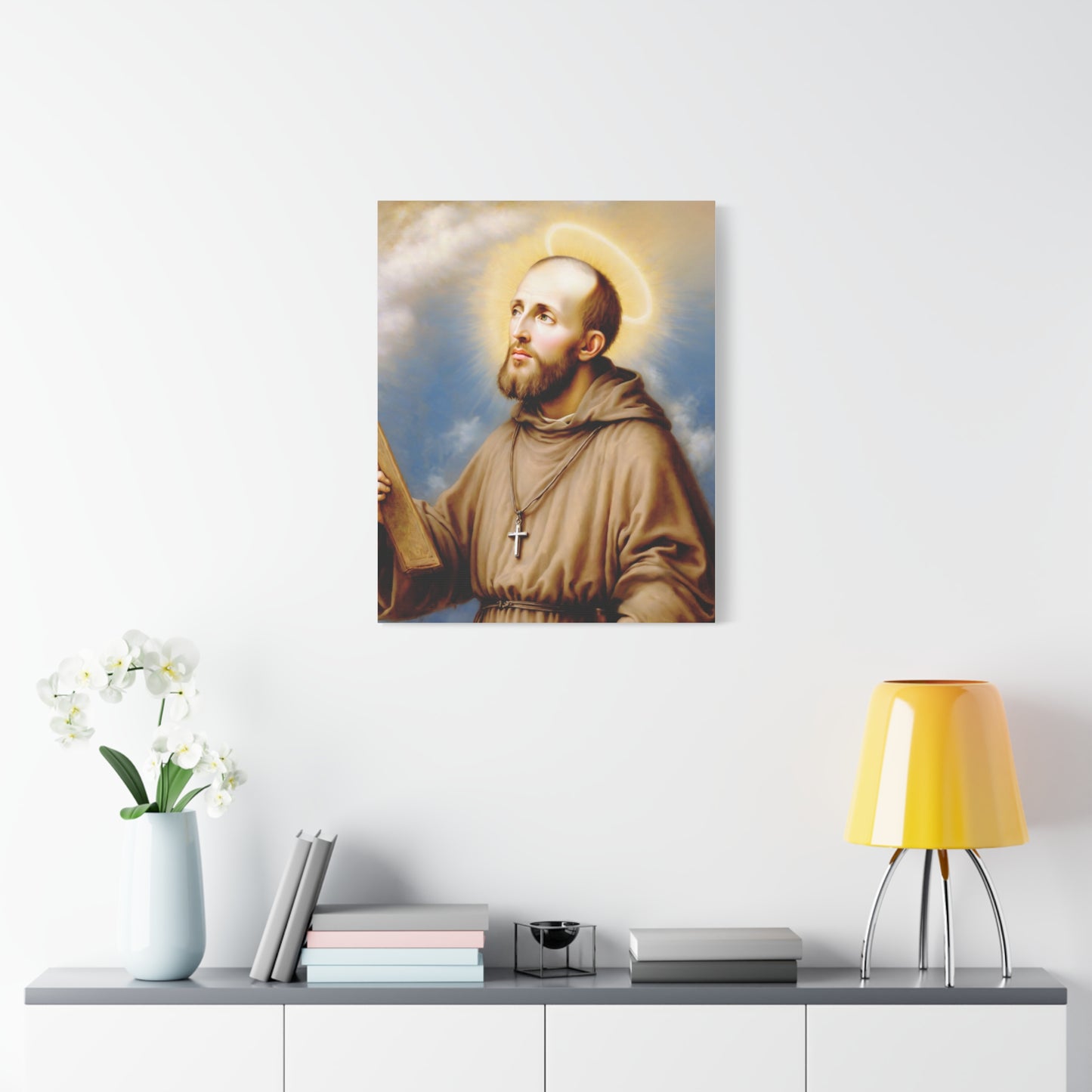 St. Francis de Sales Catholic Canvas Wall Art, Christian Decor