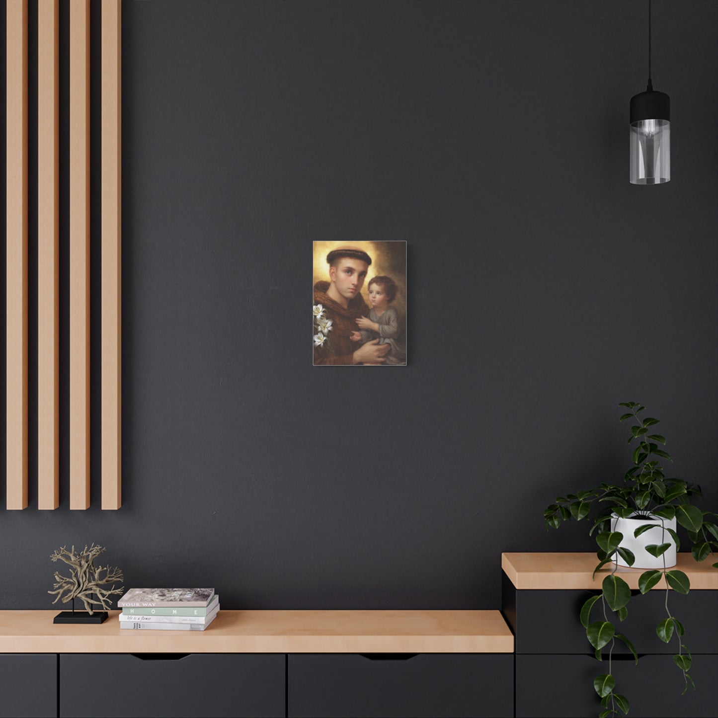 St Anthony with Jesus Canvas Print, Catholic Decor Wall, Gift Religious Christian
