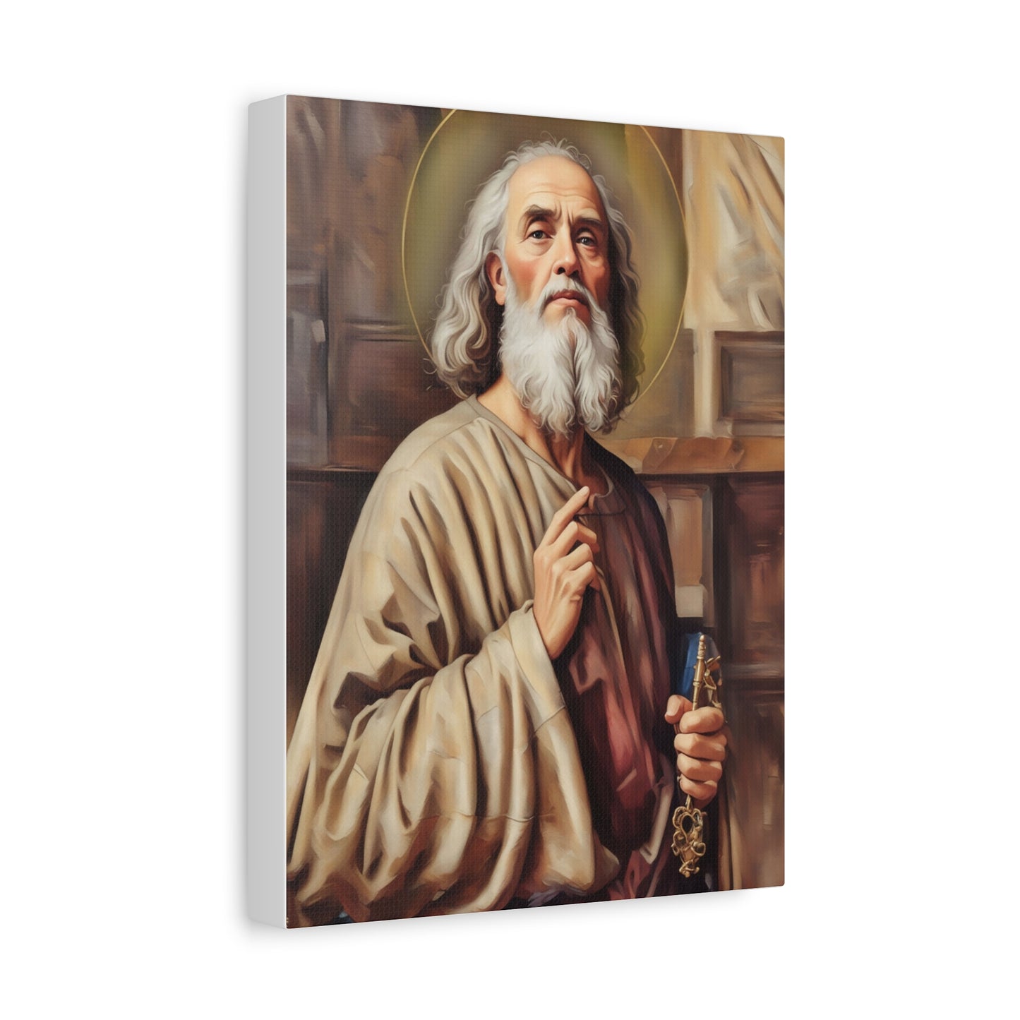 Ready to Hang - St. Peter the Apostle Catholic Canvas Wall Art, Christian Decor