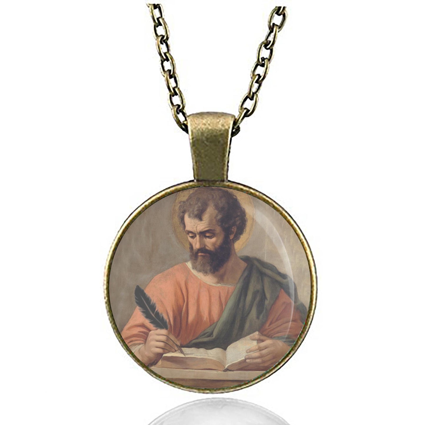 St. Lucas Luke the Evangelist Necklace Pendant Medal