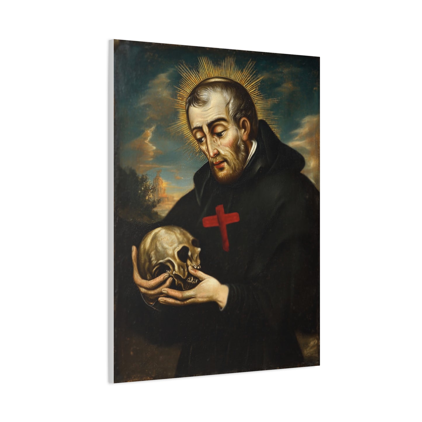 St. Camillus de Lellis Catholic Canvas Wall Art, Christian Decor