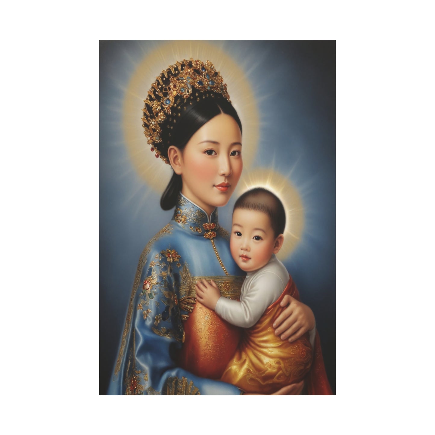 Our Lady of China Virgin Mary Catholic Canvas Wall Art, Christian Decor