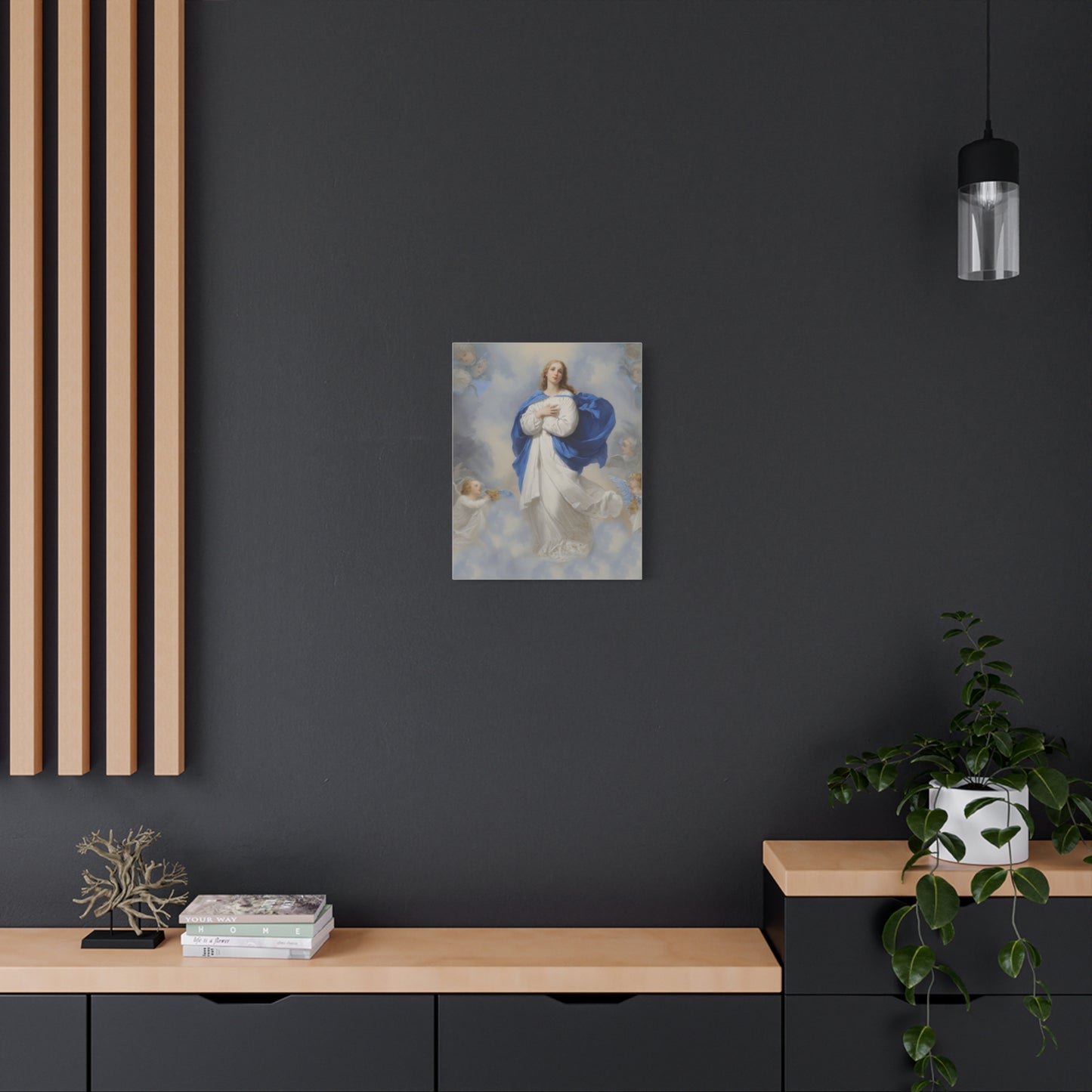 Ready to Hang - Mary Our Lady Assumption Catholic Canvas Wall Art, Christian Decor
