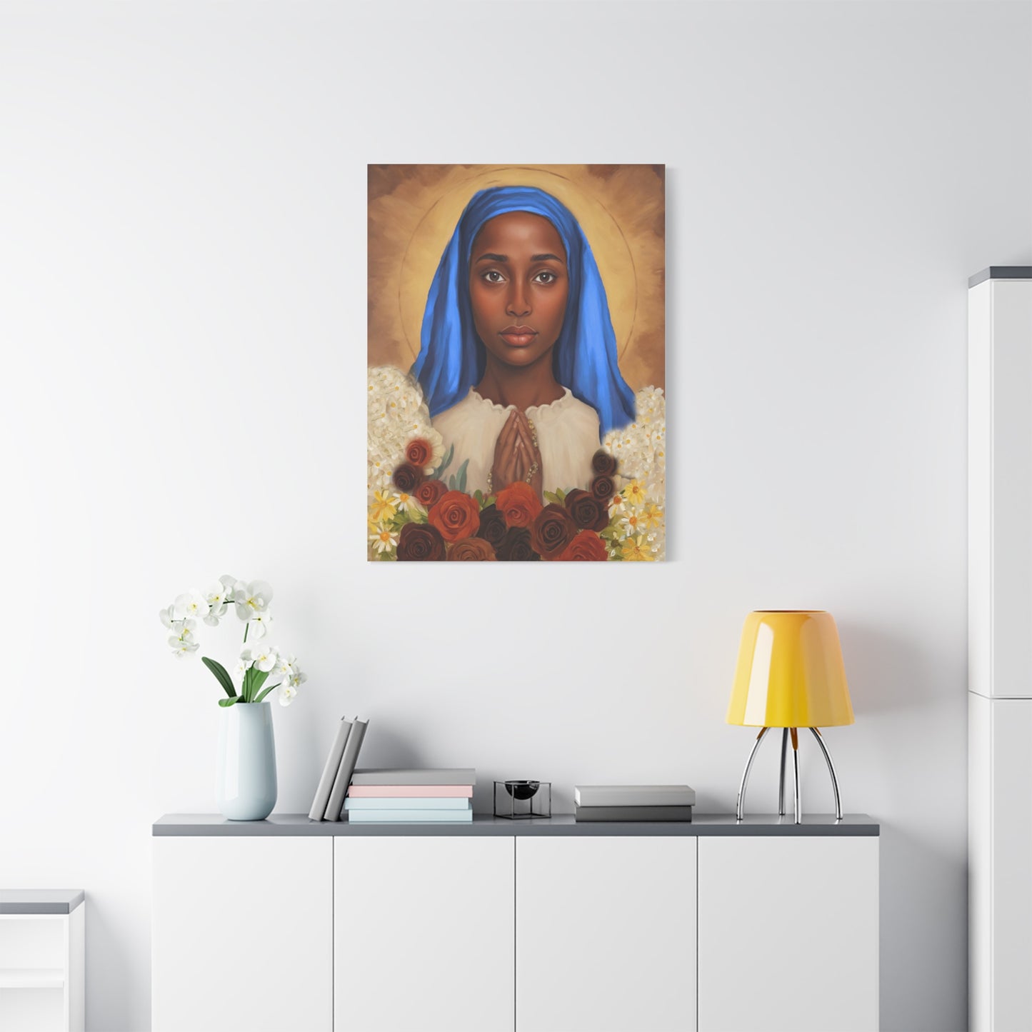 Our Lady of Kibeho Catholic Canvas Wall Art, Christian Decor