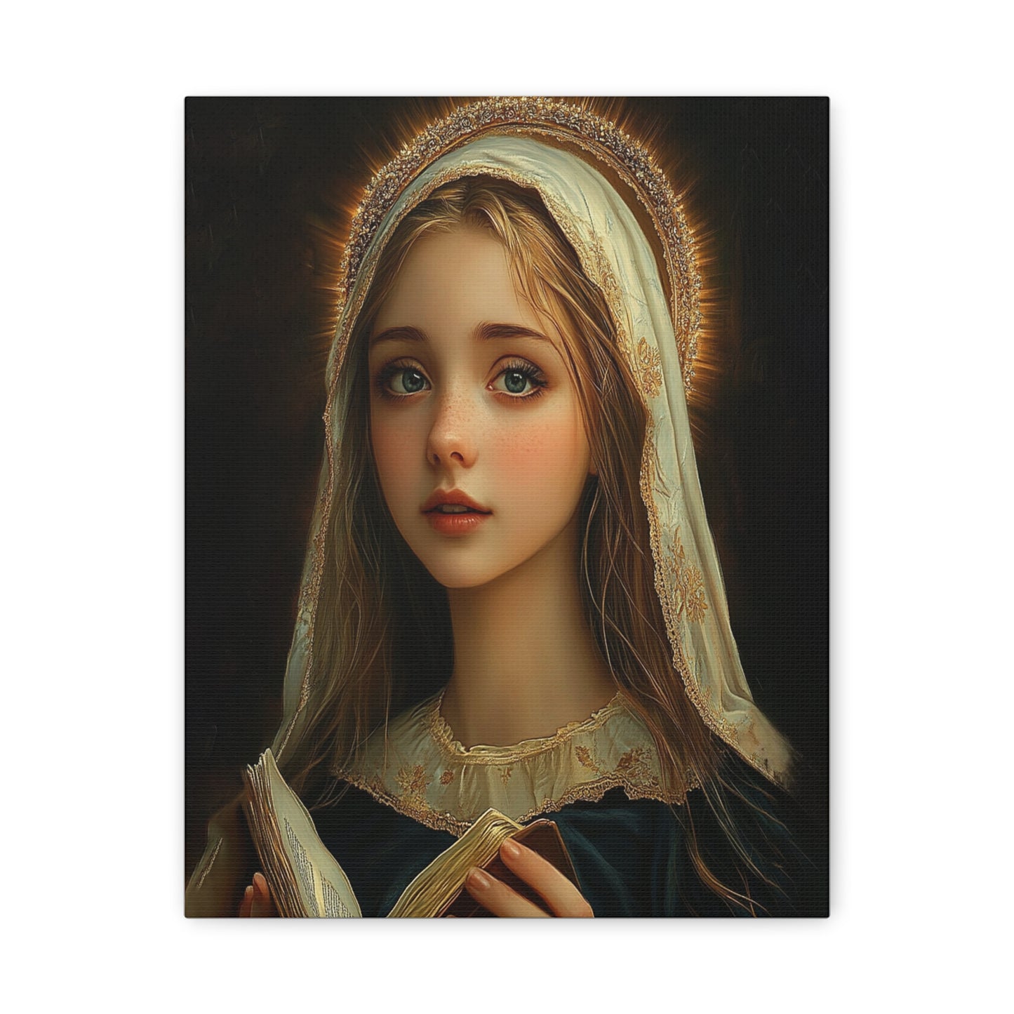 St. Hildegard of Bingen Catholic Canvas Wall Art, Christian Decor