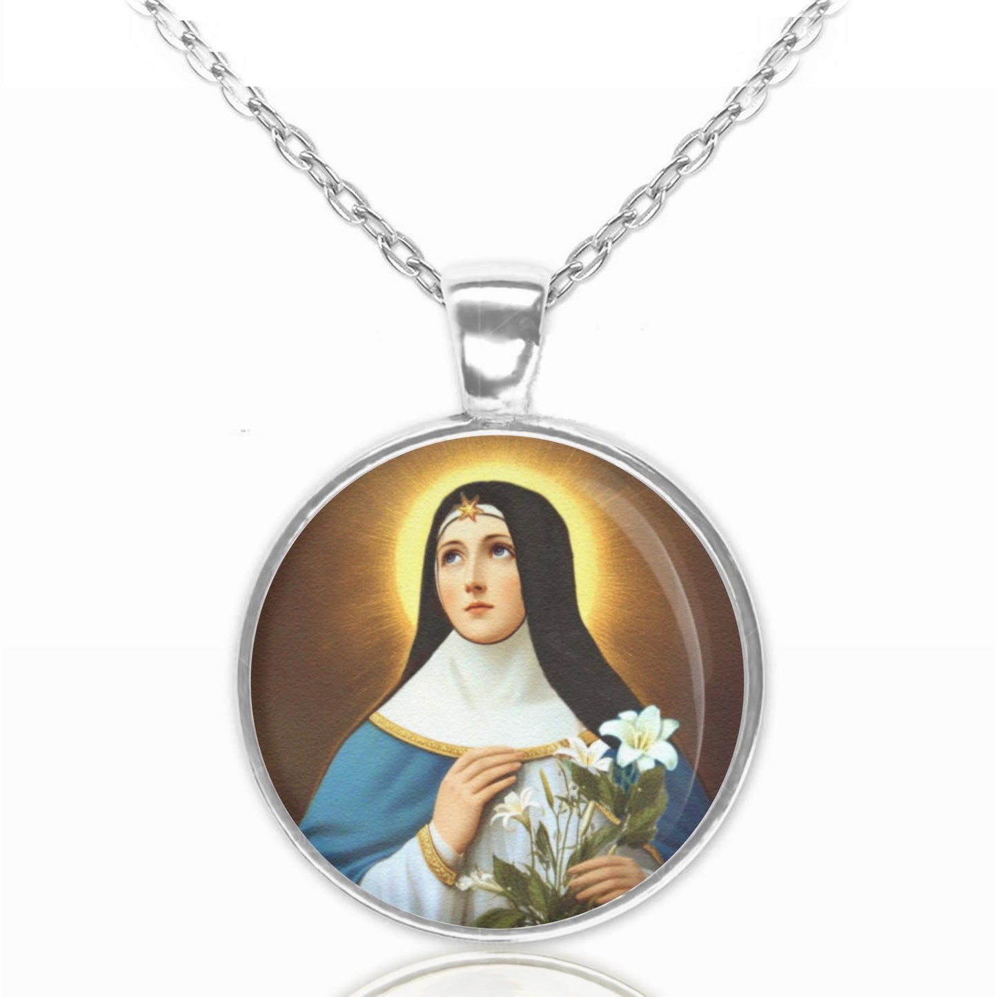 St. Beatrice da Silva Necklace - Catholic Patron Saint Pendant Medal