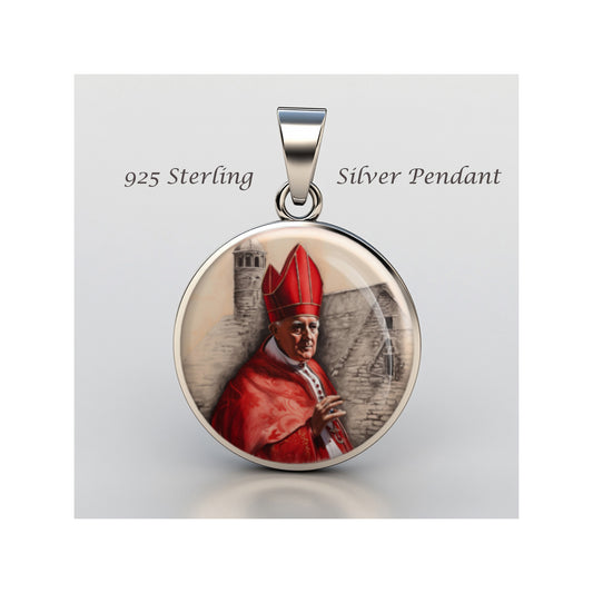 Saint Lawrence O Toole Catholic sterling silver 925 Christian Medal Patron image 0