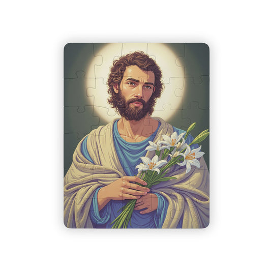 St Joseph - 30-Piece Kid Puzzle, Inspirational Bible, Catholic teacher gift, Religious Jigsaw, Catholic kid toy