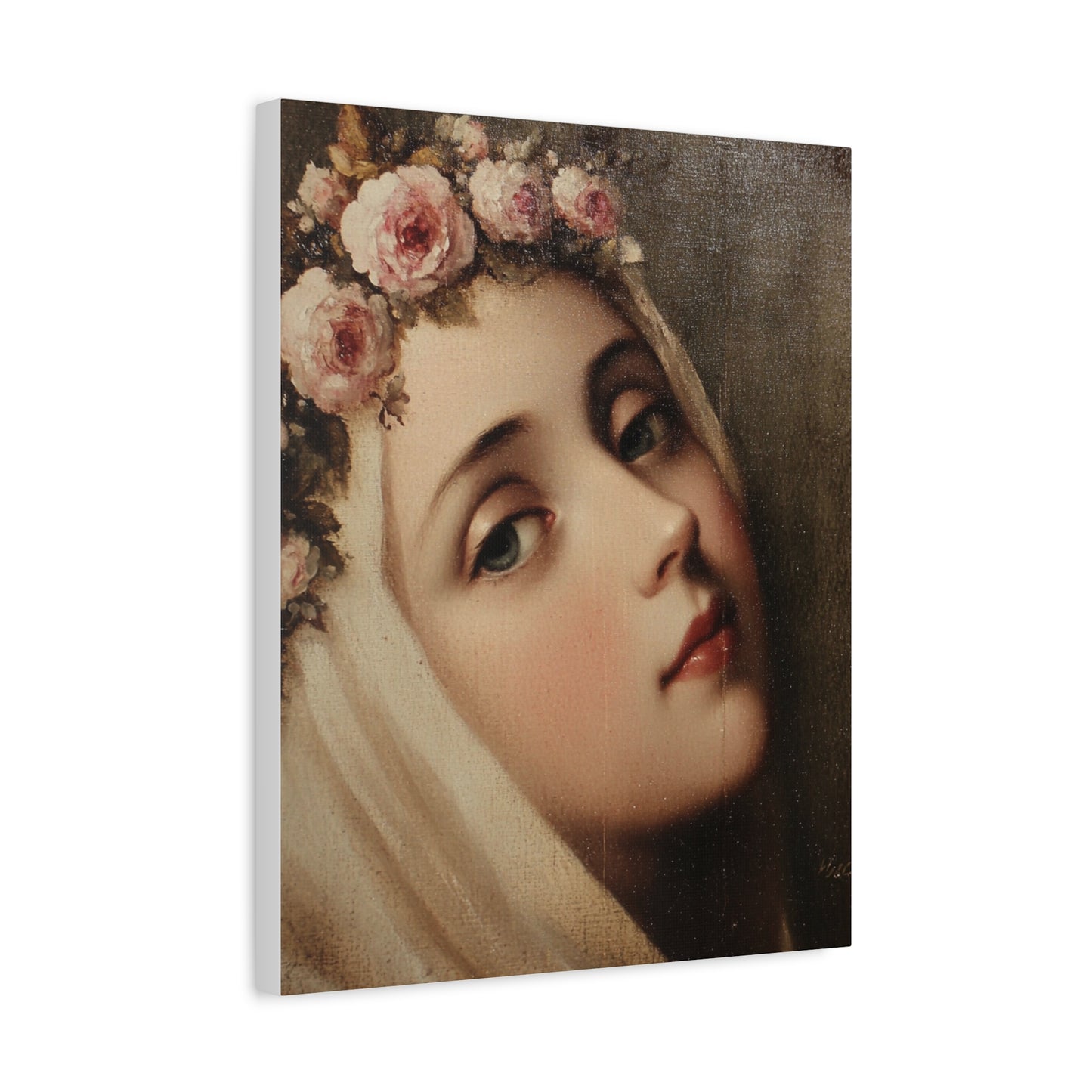 Ready To Hang - St. Rose of Lima Close Up Image Catholic Canvas Wall Art, Christian Decor