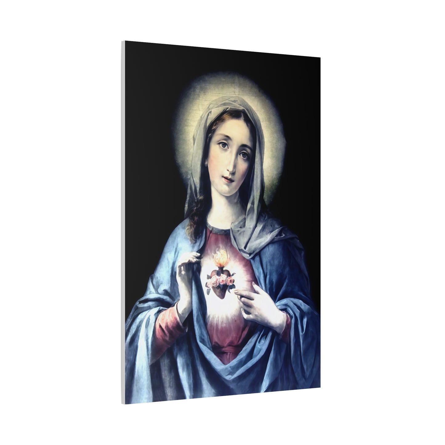 Ready to Hang - Immaculate Heart Virgin Mary Catholic Canvas Wall Art, Christian Decor