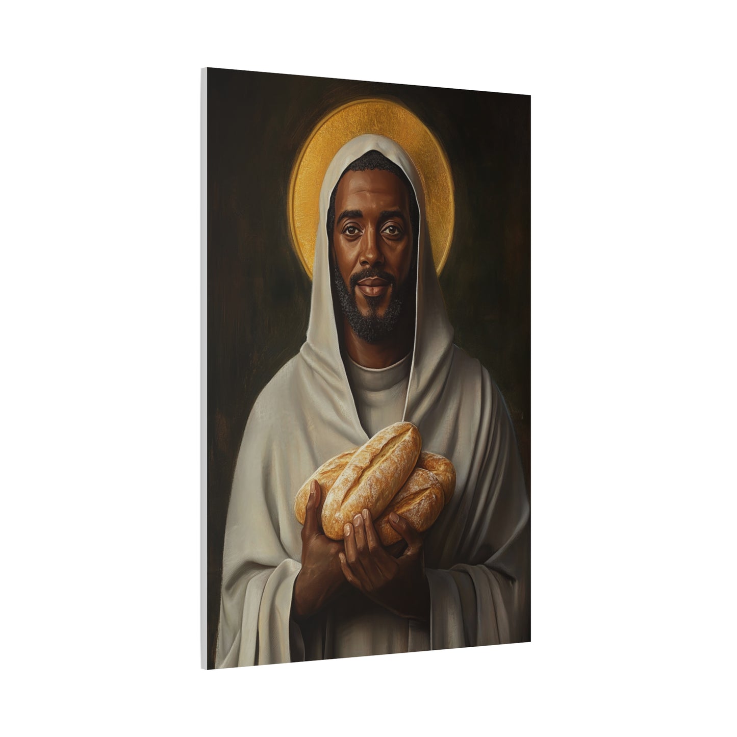 Benedict the Moor Canvas Print, Catholic Decor Wall, Gift Religious Christian