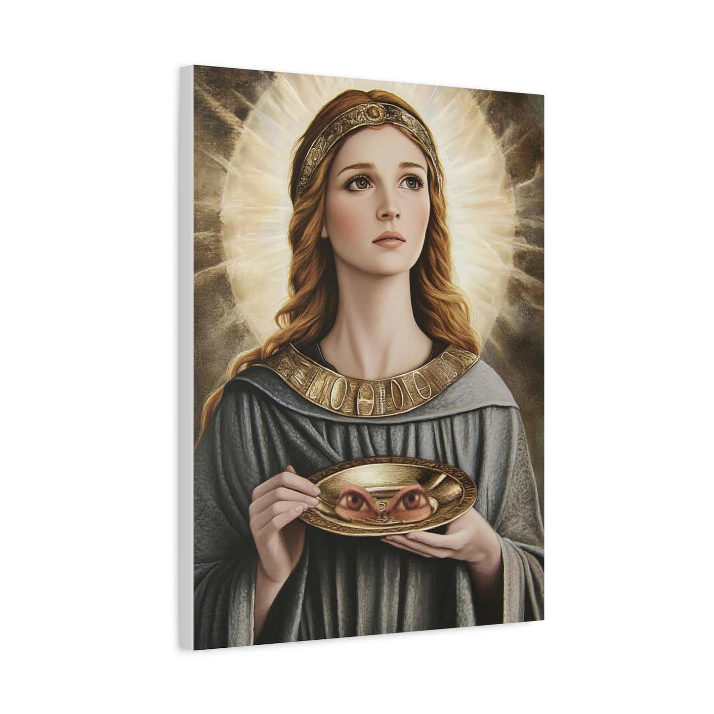St. Lucy Catholic Canvas Wall Art, Christian Decor