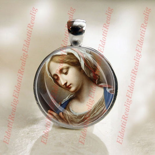 The Virgin Annunciate Catholic Pendant Mother Mary Medal