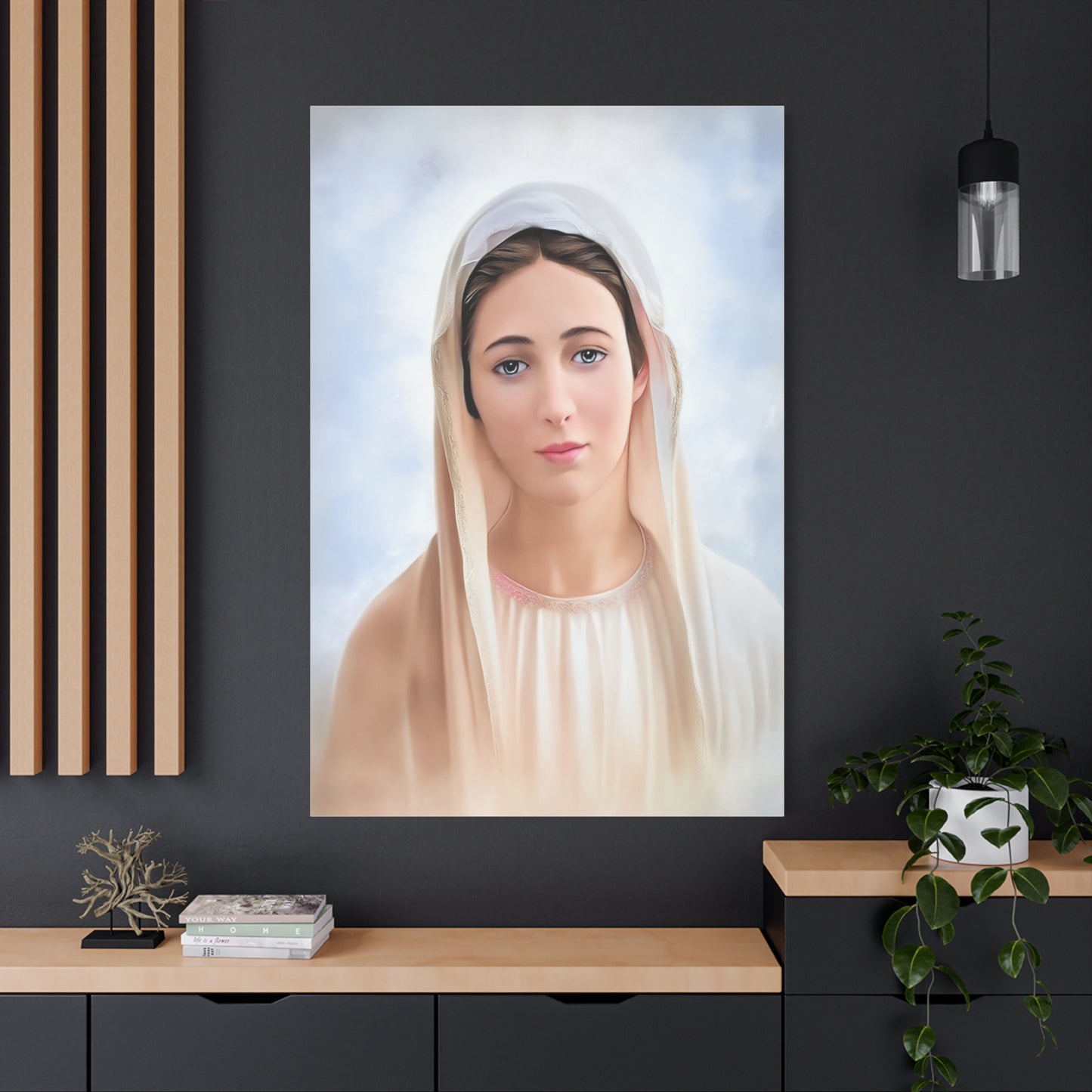 Our Lady Mary Medjugorje Catholic Canvas Wall Art, Christian Decor