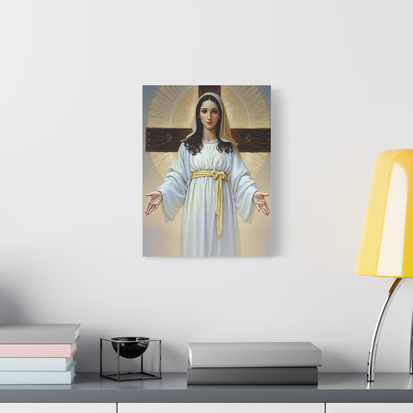 Ships from USA - Our Lady of All Nation - Mother Mary Catholic Canvas Wall Art, Christian Decor