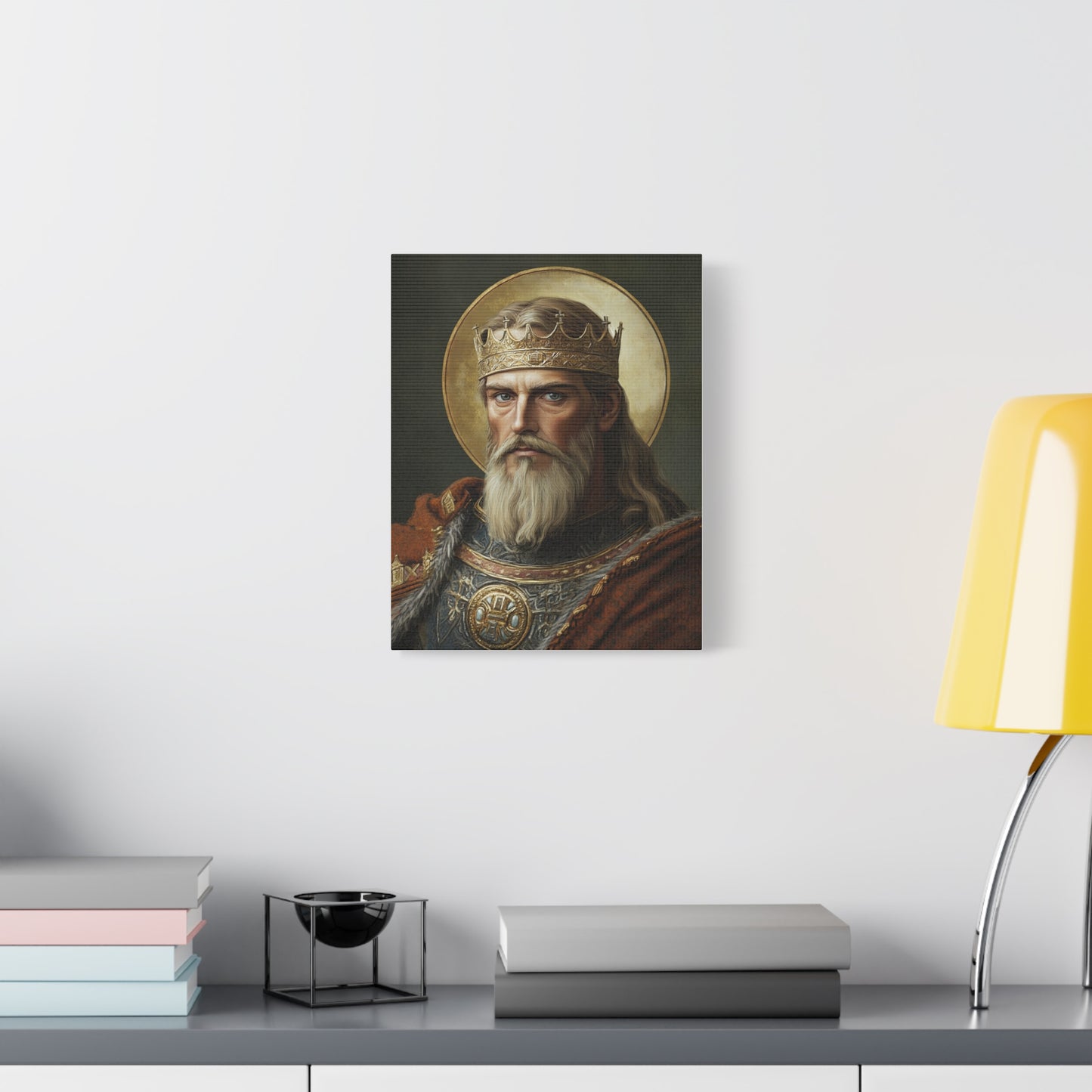 Ready to Hang - St. Olaf of Norway Catholic Canvas Wall Art, Christian Decor