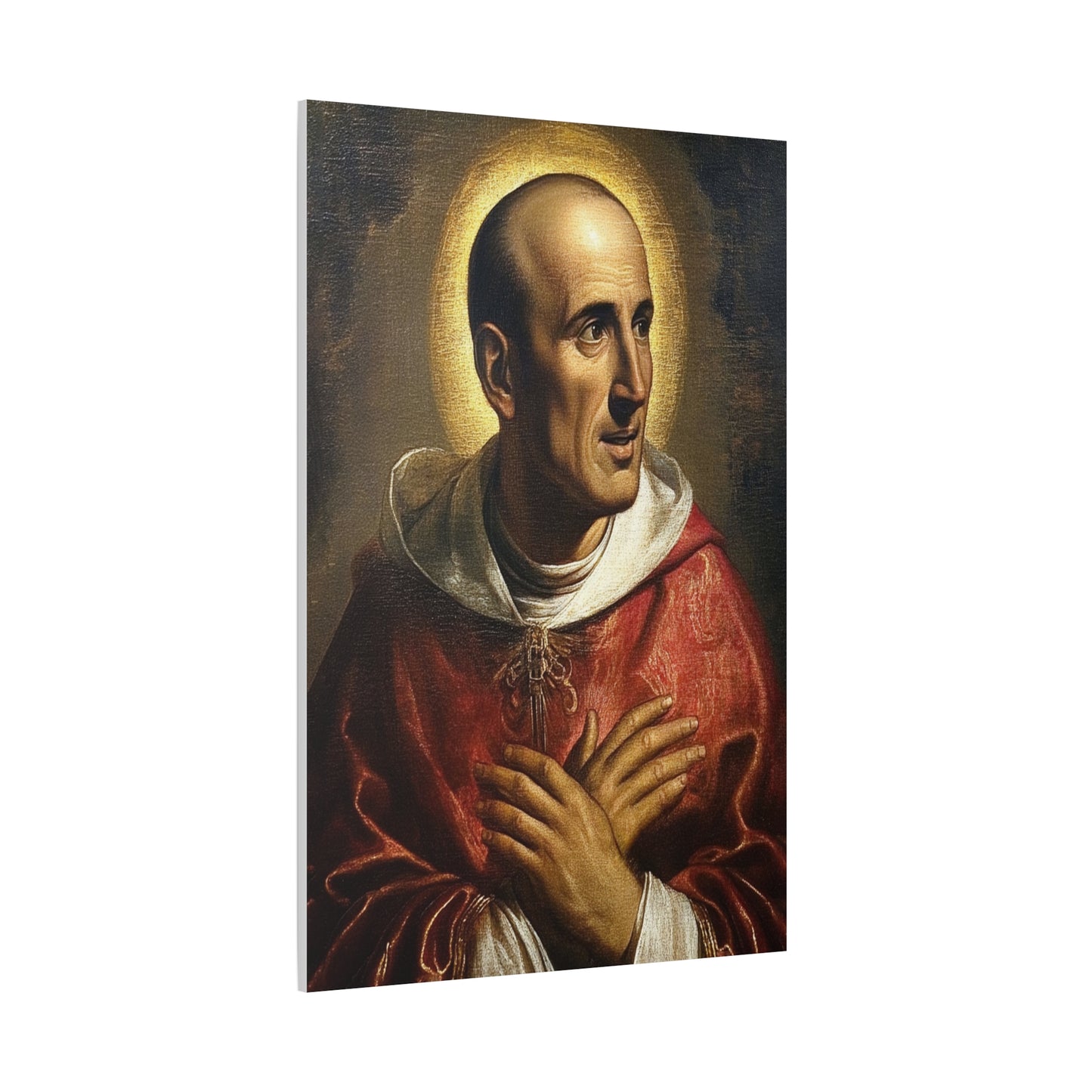 Charles Borromeo Canvas Print, Catholic Decor Wall, Gift Religious Christian