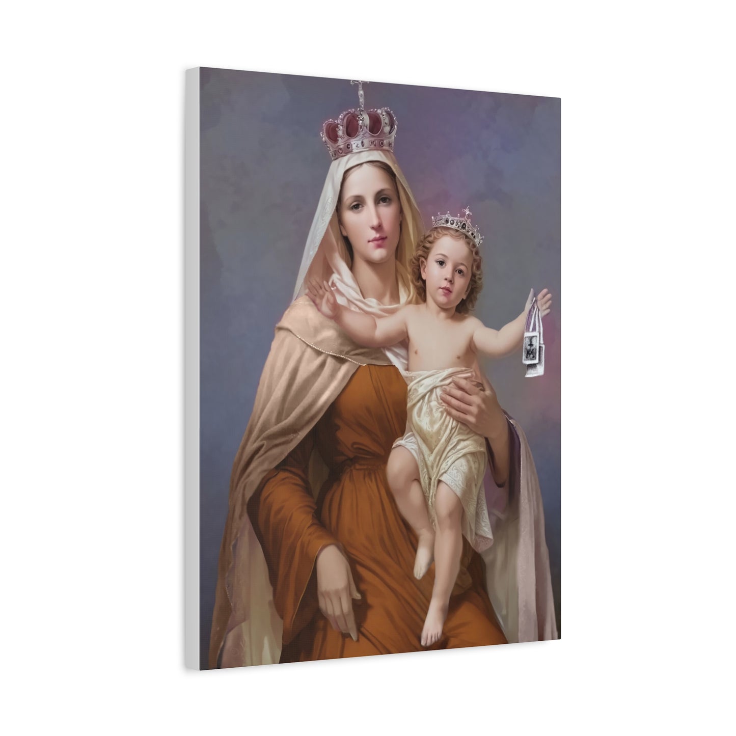 Our Lady of Mount Carmel Catholic Canvas Wall Art, Christian Decor