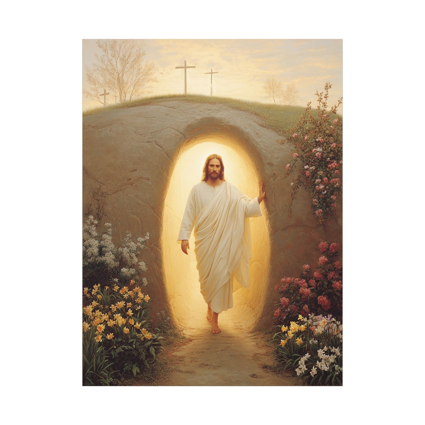 Ready To Hang - Resurrection of Jesus Catholic Canvas Wall Art, Christian Decor