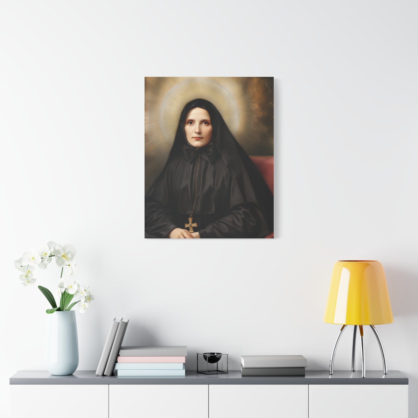 St. Frances Xavier Cabrini Catholic Canvas Wall Art, Christian Decor