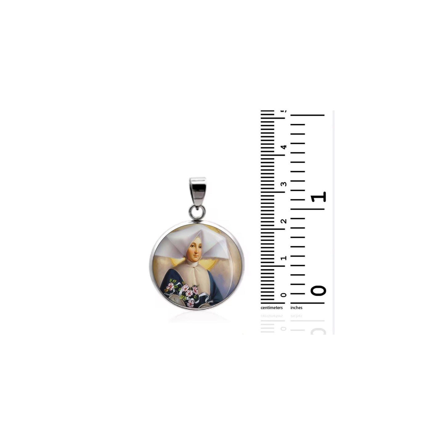 Saint Catherine Laboure Religious Devotional sterling silver 925 Christian Medal Patron