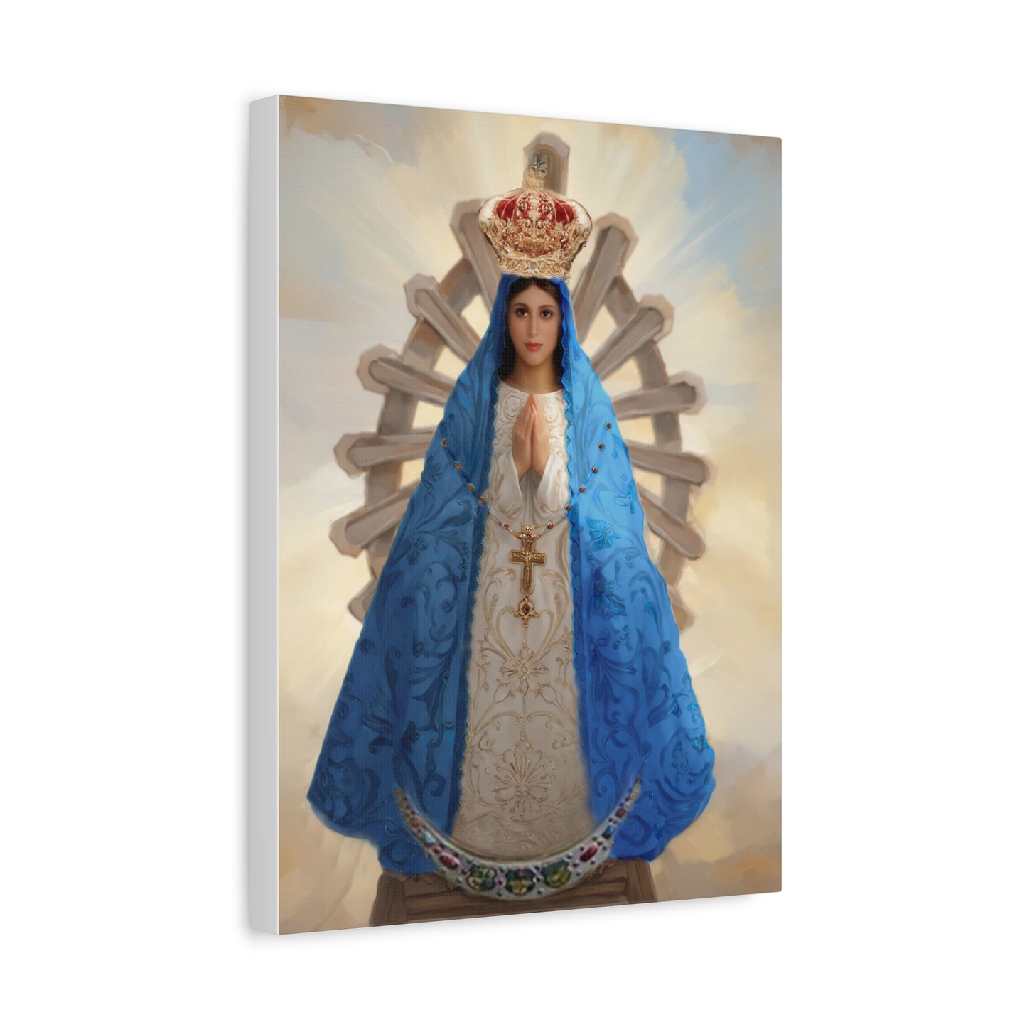 Ready to Hang - Our Lady of Lujan Virgin Mary Catholic Canvas Wall Art, Christian Decor