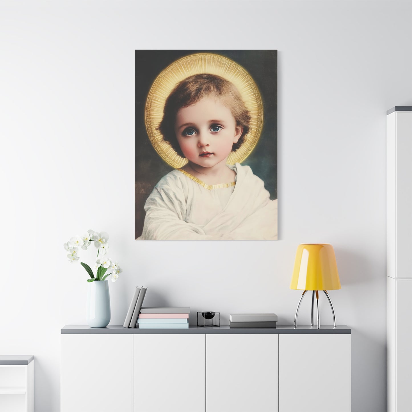 Jesus Child Catholic Canvas Wall Art, Christian Decor