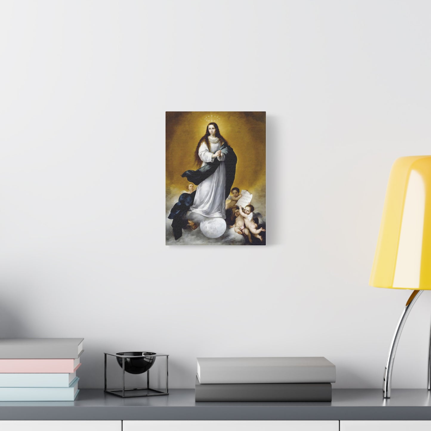 Ready To Hang - Mother Mary Immaculate Conception Catholic Canvas Wall Art, Christian Decor Ships from USA