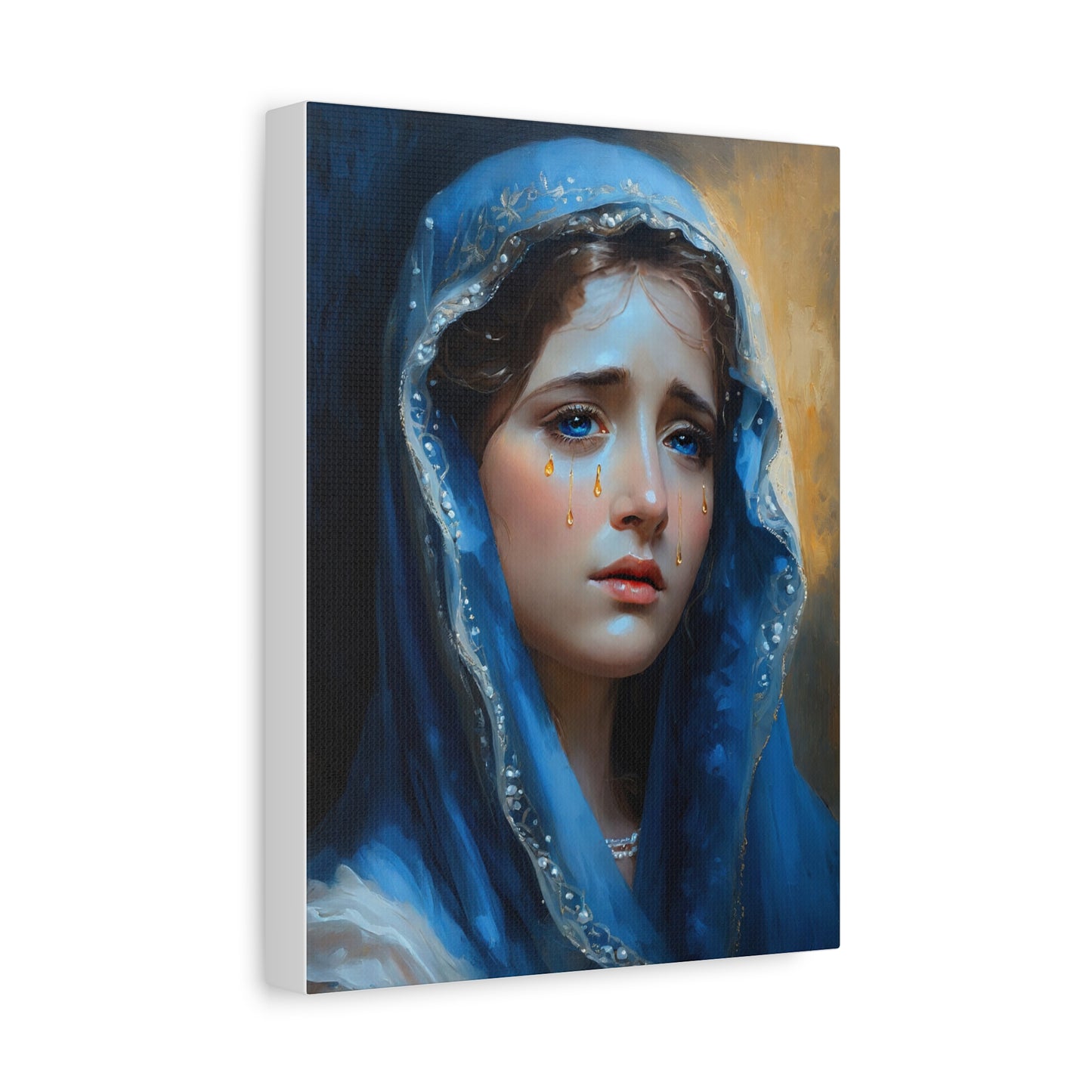 Our Lady of Sorrows Catholic Art, Mother Mary Home Decor Canvas Print - Ships From USA