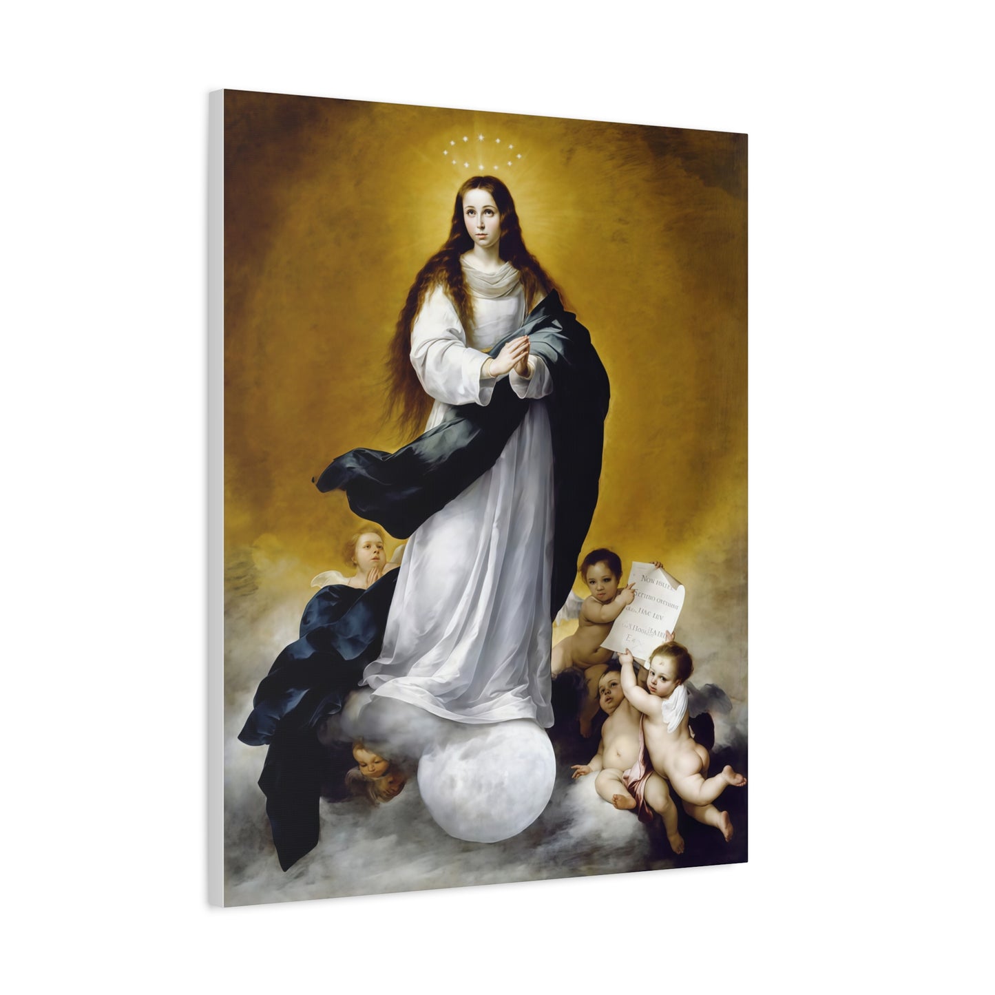 Ready To Hang - Mother Mary Immaculate Conception Catholic Canvas Wall Art, Christian Decor Ships from USA