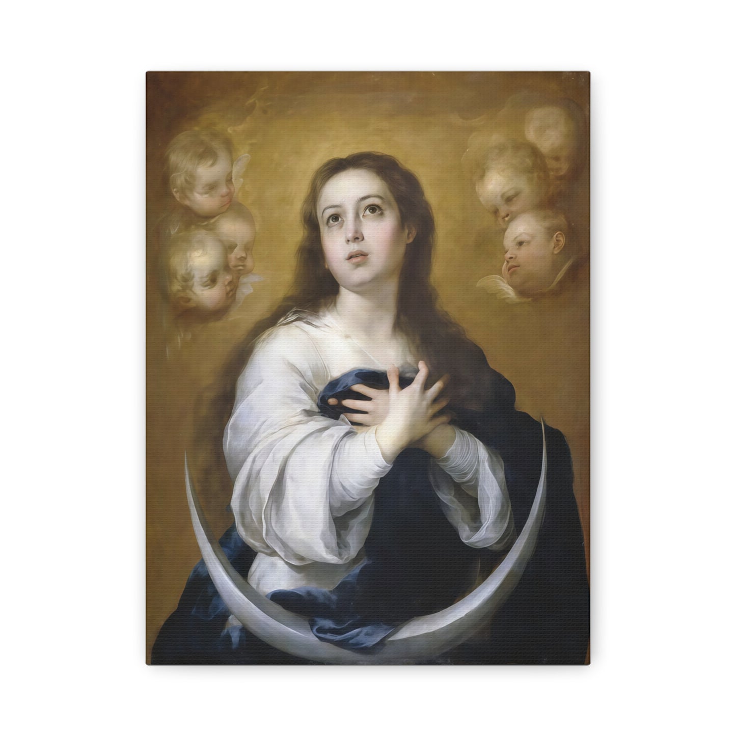 Ready to Hang - Immaculate Conception Virgin Mary Catholic Canvas Wall Art, Christian Decor