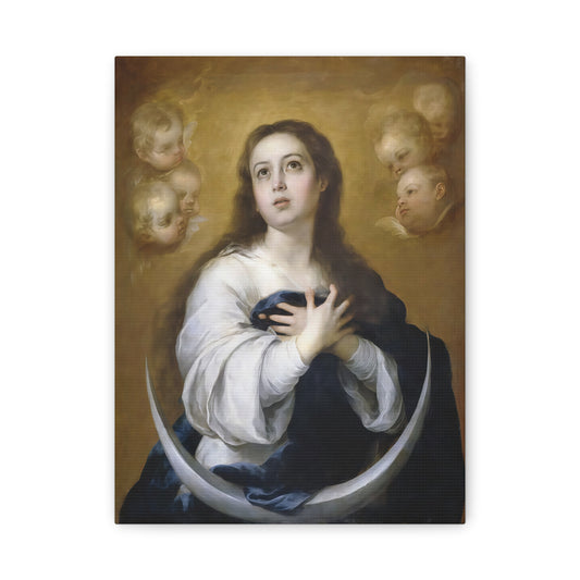 Ready to Hang - Immaculate Conception Virgin Mary Catholic Canvas Wall Art, Christian Decor