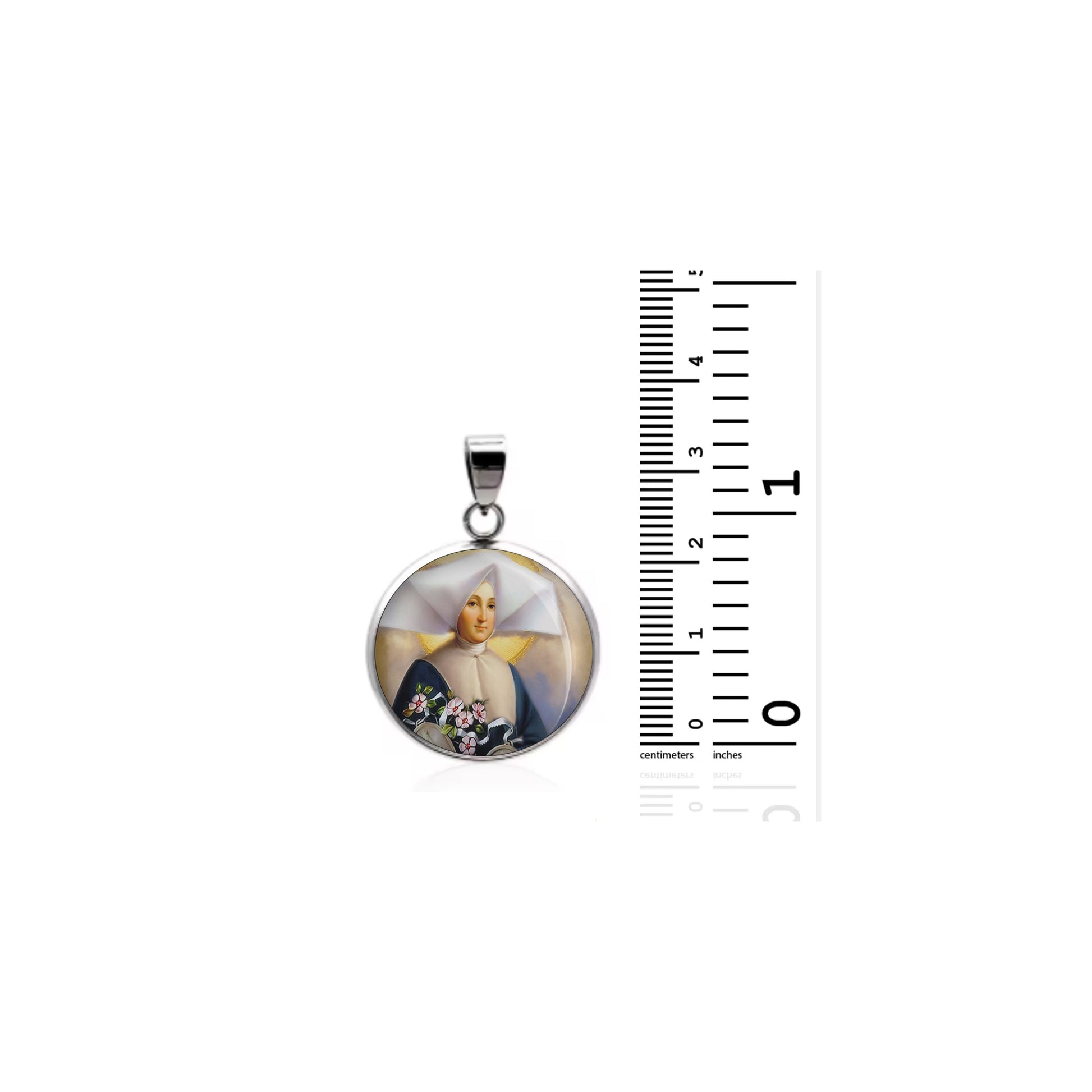 Saint Catherine Laboure Catholic sterling silver 925 Christian Medal Patron image 1