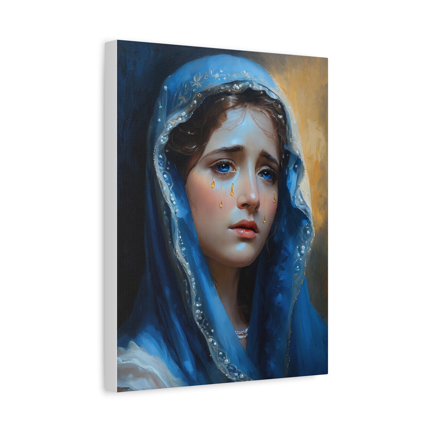 Our Lady of Sorrows Catholic Art, Mother Mary Home Decor Canvas Print - Ships From USA