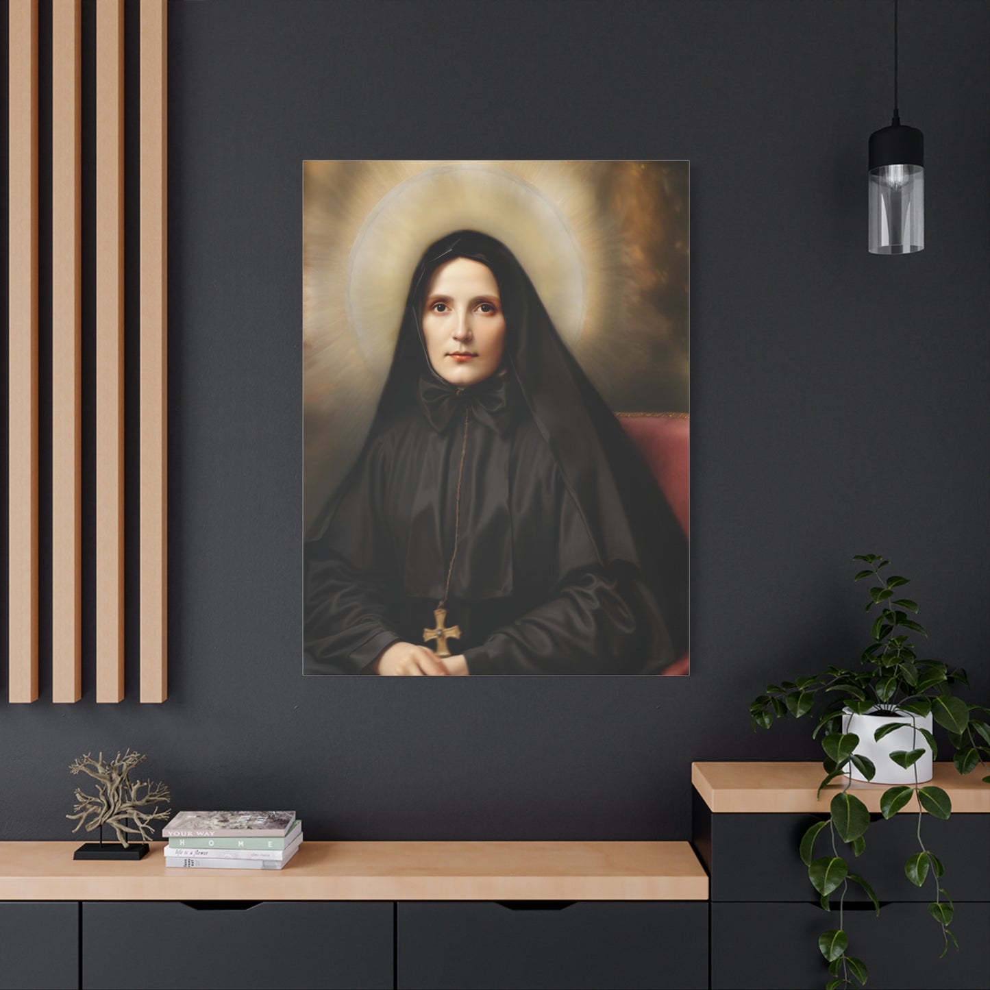 St. Frances Xavier Cabrini Catholic Canvas Wall Art, Christian Decor