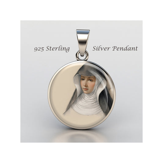 Saint Maria Crescentia Hoss Catholic sterling silver 925 Christian Medal Patron image 0