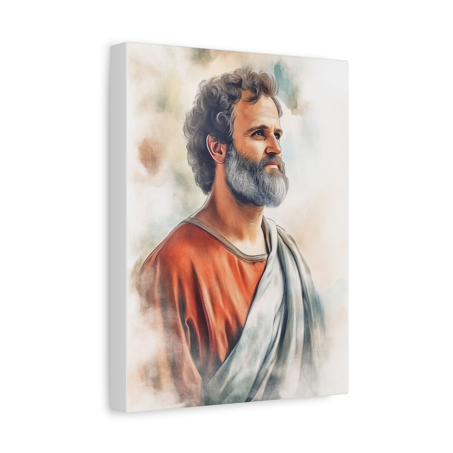 Ready to Hang - St. Paul the Apostle watercolor Catholic Canvas Wall Art, Christian Decor